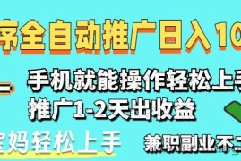 （14629期）2025年最新风口，小程序自动推广，，稳定日入1000+，小白轻松上手