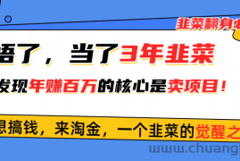 （10759期）悟了，当了3年韭菜，才发现网赚圈年赚100万的核心是卖项目，含泪分享！