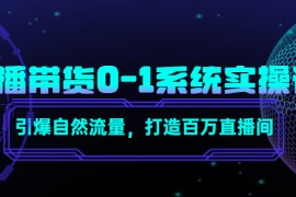 （4447期）直播带货0-1系统实操课，引爆自然流量，打造百万直播间！