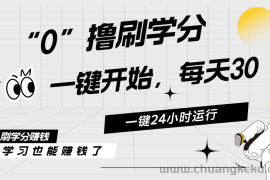 （11012期）最新刷学分0撸项目，一键运行，每天单机收益20-30，可无限放大，当日即…