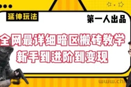 全网最详细暗区搬砖教学，新手到进阶到变现【揭秘】