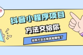 （2190期）抖音小程序项目，方法交给你，按照方法去做就能赚钱了