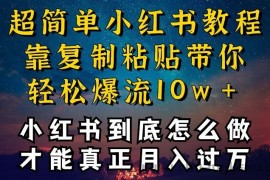 小红书博主到底怎么做，才能复制粘贴不封号，还能爆流引流疯狂变现，全是干货【揭秘】