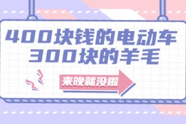 （1863期）400块钱的电动车，300块的羊毛，来晚就没啦！