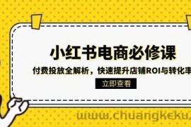 小红书电商必修课：付费投放全解析，快速提升店铺ROI与转化率