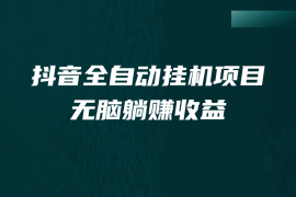 （7009期）抖音全自动挂机薅羊毛，单号一天5-500＋，纯躺赚不用任何操作