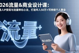 （17246期）2026流量&amp;商业设计课：普通人IP变现与流量转化心法，打造年入50万+可持续个人事业