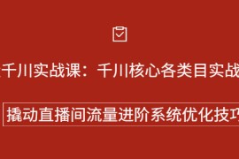 （2258期）巨量千川实战课：千川核心各类目实战打法，撬动直播间流量进阶系统优化技巧