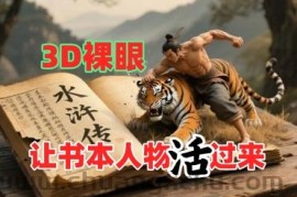 书本人物裸眼3D视频，新的玩法，流量超猛，保姆级教程