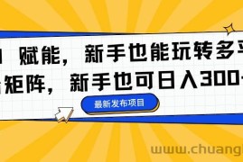 （16743期）AI 赋能，新手也能玩转多平台矩阵，新手也可日入300+