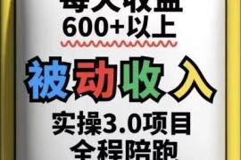 被动收入实操3.0项目，每天收益6张+以上，能长期操作