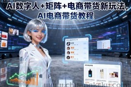AI数字人+矩阵+电商带货新玩法，AI电商带货教程