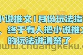 小说推文1月份玩法指南，终于有人把小说推文的玩法讲清楚了!