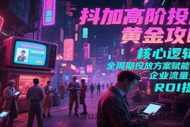 抖加高阶投放黄金攻略：核心逻辑全周期投放方案赋能实体企业流量变现 ROI 提升