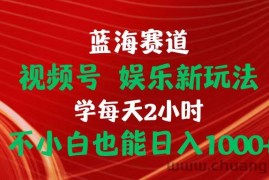 （10818期）蓝海赛道视频号 娱乐新玩法每天2小时小白也能日入1000+