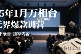 25年1月万相台无界爆款特训营线下录音