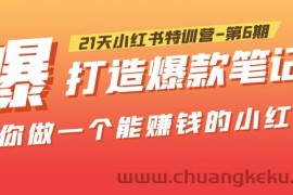 （5598期）21天小红书特训营-第6期，打造爆款笔记，带你做一个能赚钱的小红书！