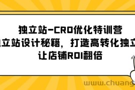 （5501期）独立站-CRO优化特训营，独立站设计秘籍，打造高转化独立站，让店铺ROI翻倍