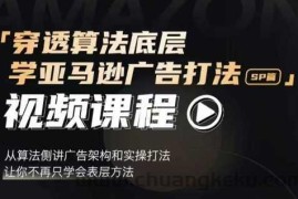 穿透算法底层，学亚马逊广告打法SP篇，从算法侧讲广告架构和实操打法，让你不再只学会表层方法