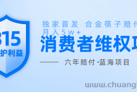 维Q赔付合金筷子玩法小白也能月入5w+风口项目实操