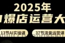 2025年AI爆店运营大课，13节AI实操课+37节流量运营课
