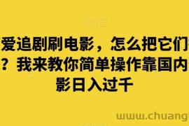 谁都爱追剧刷电影，怎么把它们换成钱呢？我来教你简单操作靠国内外电影日入过千【揭秘】