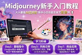 midjourney新手入门教程：人人都是AI艺术家，新手小白也能变身艺术大师