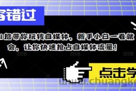 （5612期）11招带你玩转自媒体，新手小白一看就会，让你快速抢占自媒体流量！