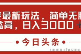 （11582期）今日头条新玩法，简单粗暴收益高，日入3000+