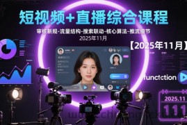 短视频+直播综合课程，审核新规-流量结构-搜索联动-核心算法-推流细节【更新】