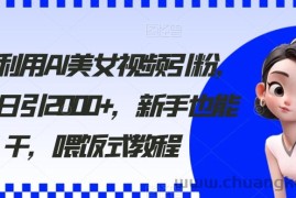 2024利用AI美女视频引粉，单号日引2000+，新手也能干，喂饭式教程【揭秘】