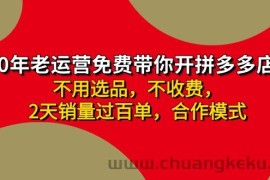 （11576期）拼多多-合作开店日入4000+两天销量过百单，无学费、老运营教操作、小白…