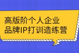 （2299期）高版阶个人企品业牌IP打训造练营：打造个人IP轻松赚大钱