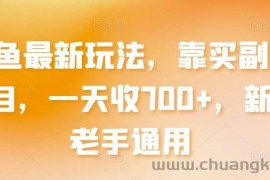 闲鱼最新玩法，靠买副业项目，一天收700+，新手老手通用【揭秘】