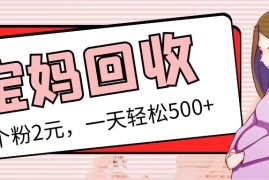 （5169期）最新宝妈粉回收变现计划及胎教音乐高端变现玩法全套教程！（非老玩法）