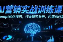 （15465期）AI营销实战训练课：Prompt优化技巧，行业研究分析，内容创作加速