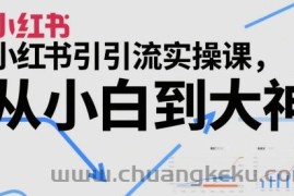 小红书引流实操课，从小白到大神