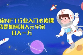 （2531期）《元宇宙NFT行业入门必修课》我是如何潜入元宇宙日入一万