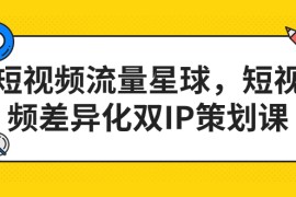 （7080期）短视频流量星球，短视频差异化双IP策划课（2023新版）