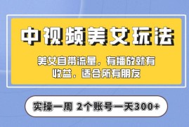 【中视频美女号】实操一天300+，项目拆解，保姆级教程助力你快速成单【揭秘】