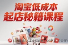 淘宝低成本起店系统课，助你快速起店，实现弯道超车