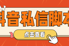 （4820期）【引流必备】工作室内部抖音自动私信脚本 轻松引流精准粉【脚本+教程】