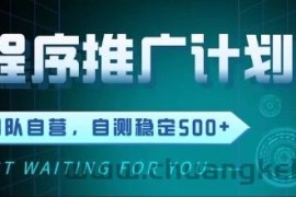 最新微信小程序挂G推广，全自动运行被动收益，自测稳定5张+【揭秘】