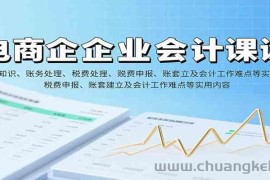 电商企业会计课：基础知识、账务处理、税费申报、账套建立及会计工作难点等实用内容