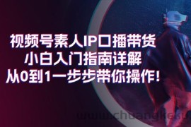 （11441期）视频号素人IP口播带货小白入门指南详解，从0到1一步步带你操作!