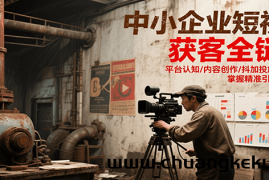 中小企业短视频获客全链路，平台认知/内容创作/抖加投放/矩阵搭建，精准引流核心方法