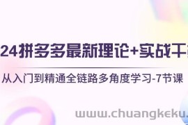 （10816期）2024拼多多 最新理论+实战干货，从入门到精通全链路多角度学习-7节课