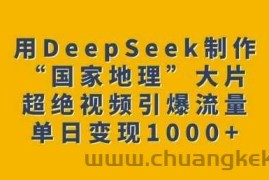 用DeepSeek制作“国家地理”大片，超绝视频引爆流量，单日变现多张