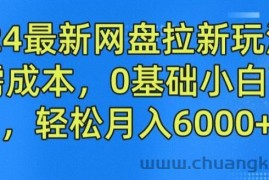 2024最新网盘拉新玩法，无需成本，0基础小白可做，轻松月入6000+【揭秘】