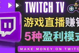 边玩游戏边赚钱的网站Twitch（圖奇）-游戏直播网站Twitch的5种赚钱方法